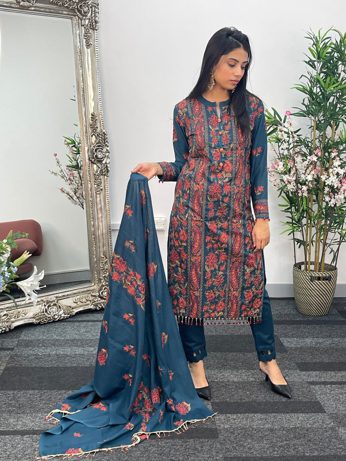 Teal Bareeze Karandi - AE