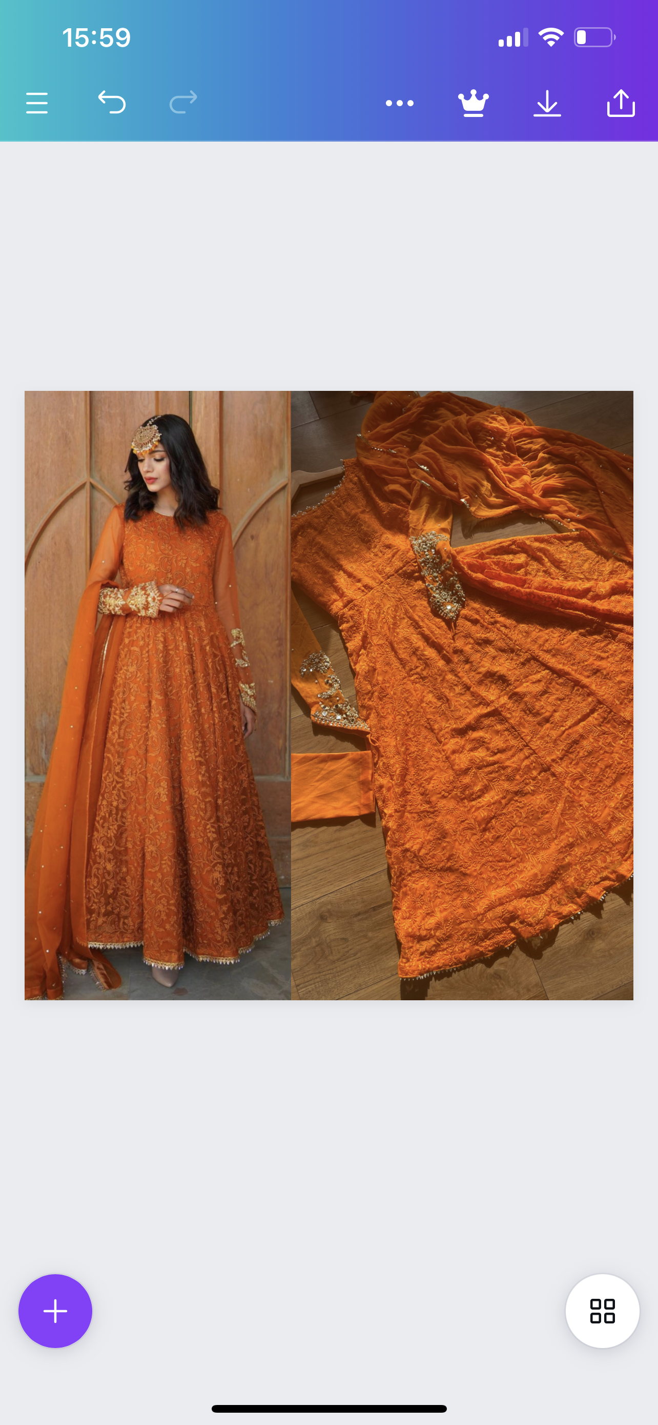 Naran-jee Orange Maxi Frock Mehndi Wedding Outfit - Rang de Boutique