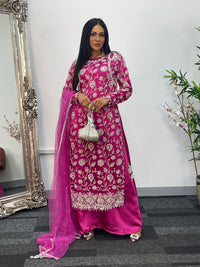 Rose Crush Maxi - Hot Pink cutdana - D