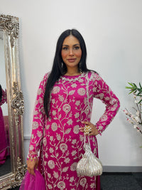 Rose Crush Maxi - Hot Pink cutdana - D