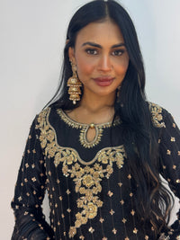 Parwana - Black- Cutdana
