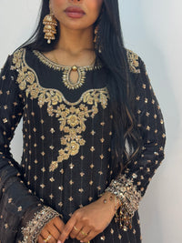 Parwana - Black- Cutdana