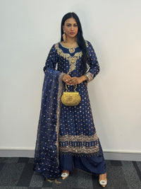 Parwana - Blue - Cutdana