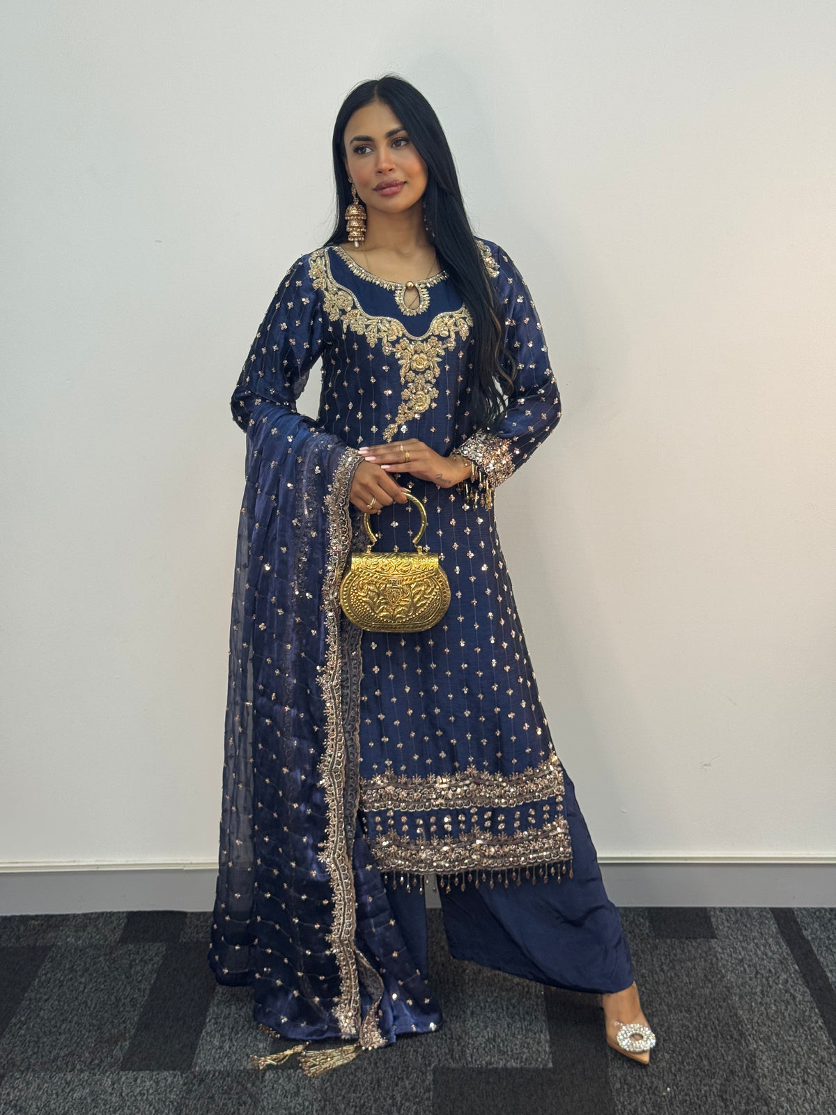 Parwana - Blue - Cutdana