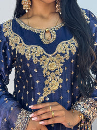 Parwana - Blue - Cutdana
