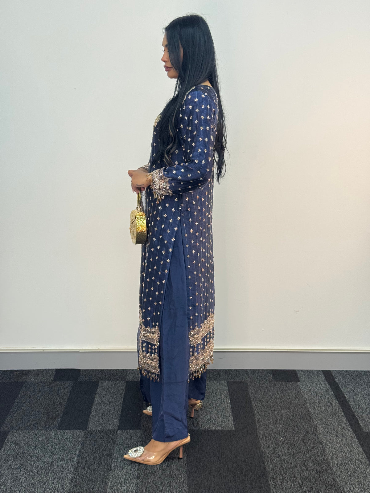 Parwana - Blue - Cutdana