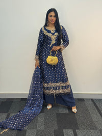 Parwana - Blue - Cutdana