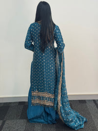 Parwana - Teal - Cutdana