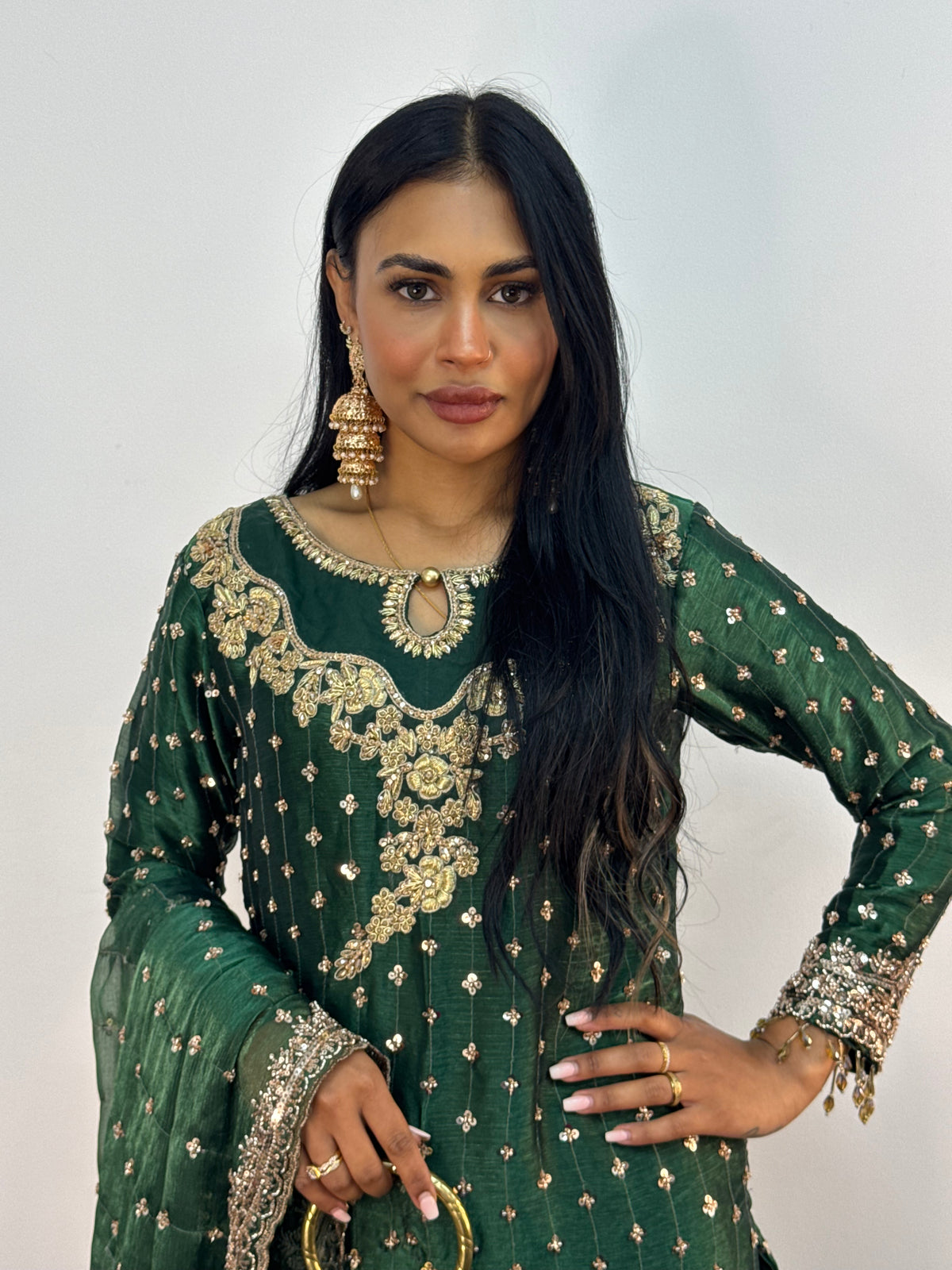 Parwana - Green - Cutdana