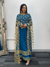 Preorder 4-5 weeks - Posheeda Sheesh Dupatta with MAXI DRESS- Poshida Mirror Dupata -