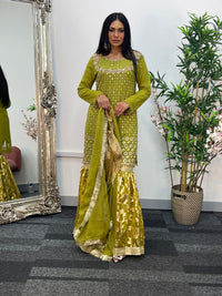 Geet Garara Set - Green