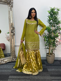 Geet Garara Set - Green