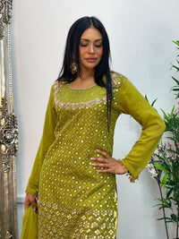 Geet Garara Set - Green