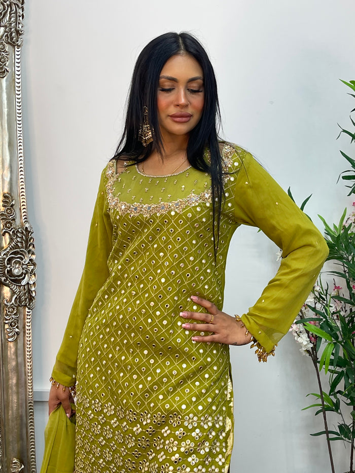 Geet Garara Set - Green