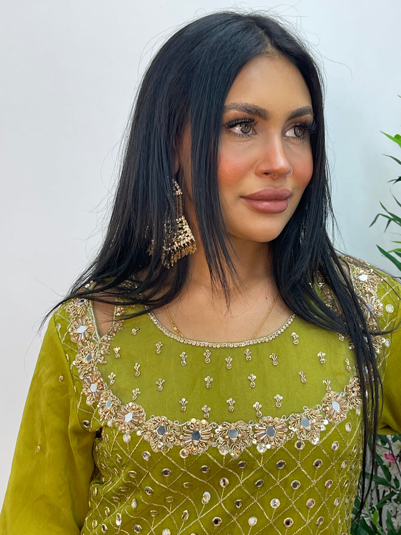 Geet Garara Set - Green