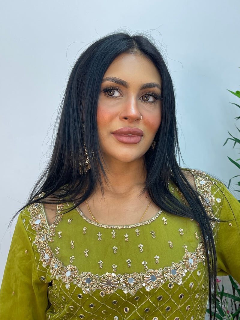 Geet Garara Set - Green