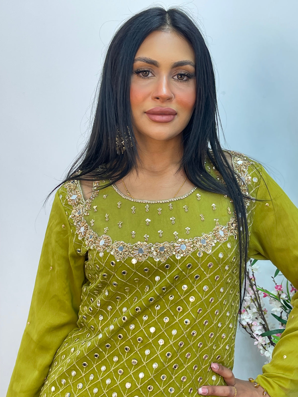 Geet Garara Set - Green
