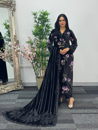 Maria B Luxury Velvet - Black - D6