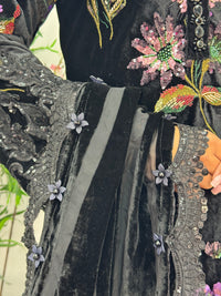 Maria B Luxury Velvet - Black - D6