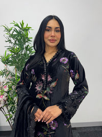 Maria B Luxury Velvet - Black - D6