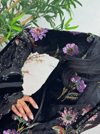 Maria B Luxury Velvet - Black - D6