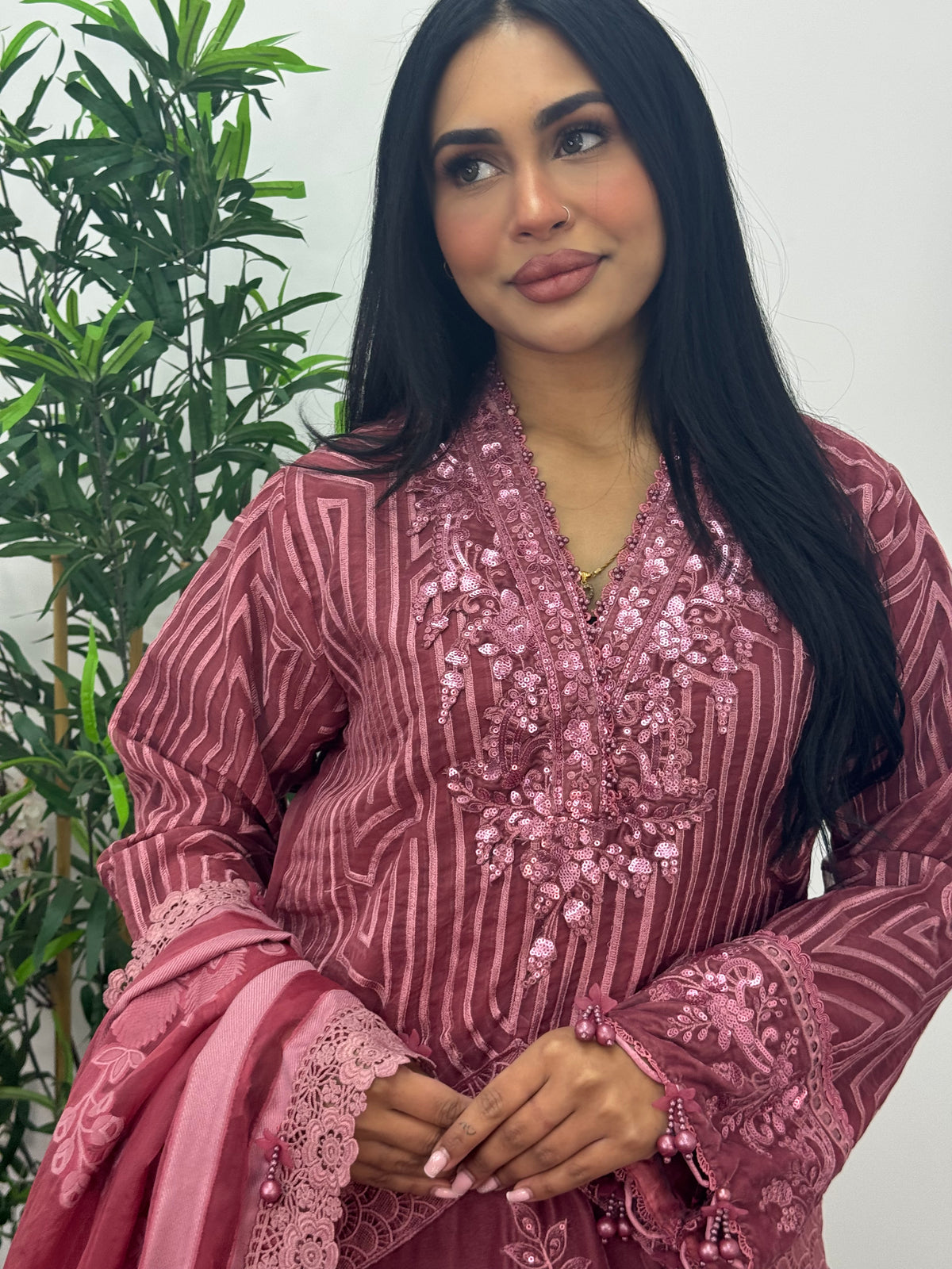 Maria B Luxury Velvet - Pink -