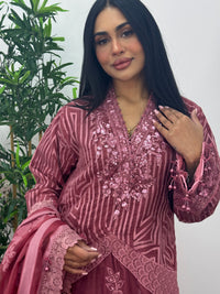 Maria B Luxury Velvet - Pink -