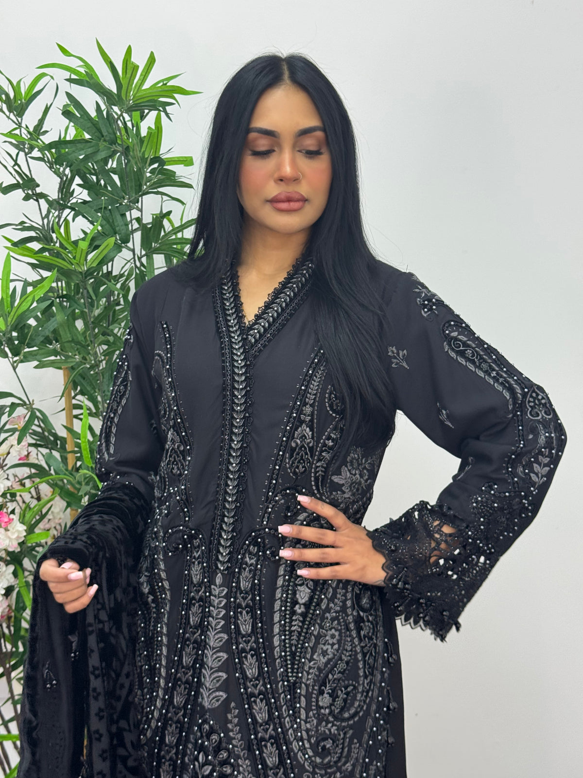 Maria B Luxury Velvet - Black -