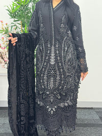 Maria B Luxury Velvet - Black -