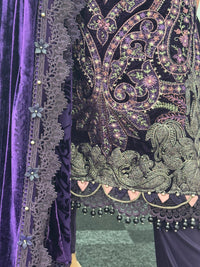 Maria B Luxury Velvet - Purple-