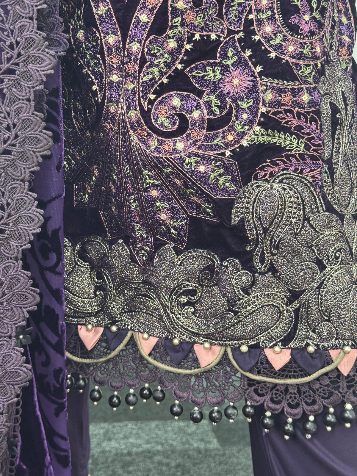 Maria B Luxury Velvet - Purple-