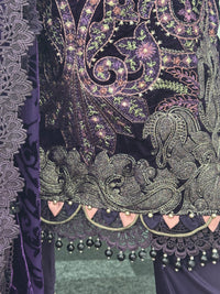 Maria B Luxury Velvet - Purple-