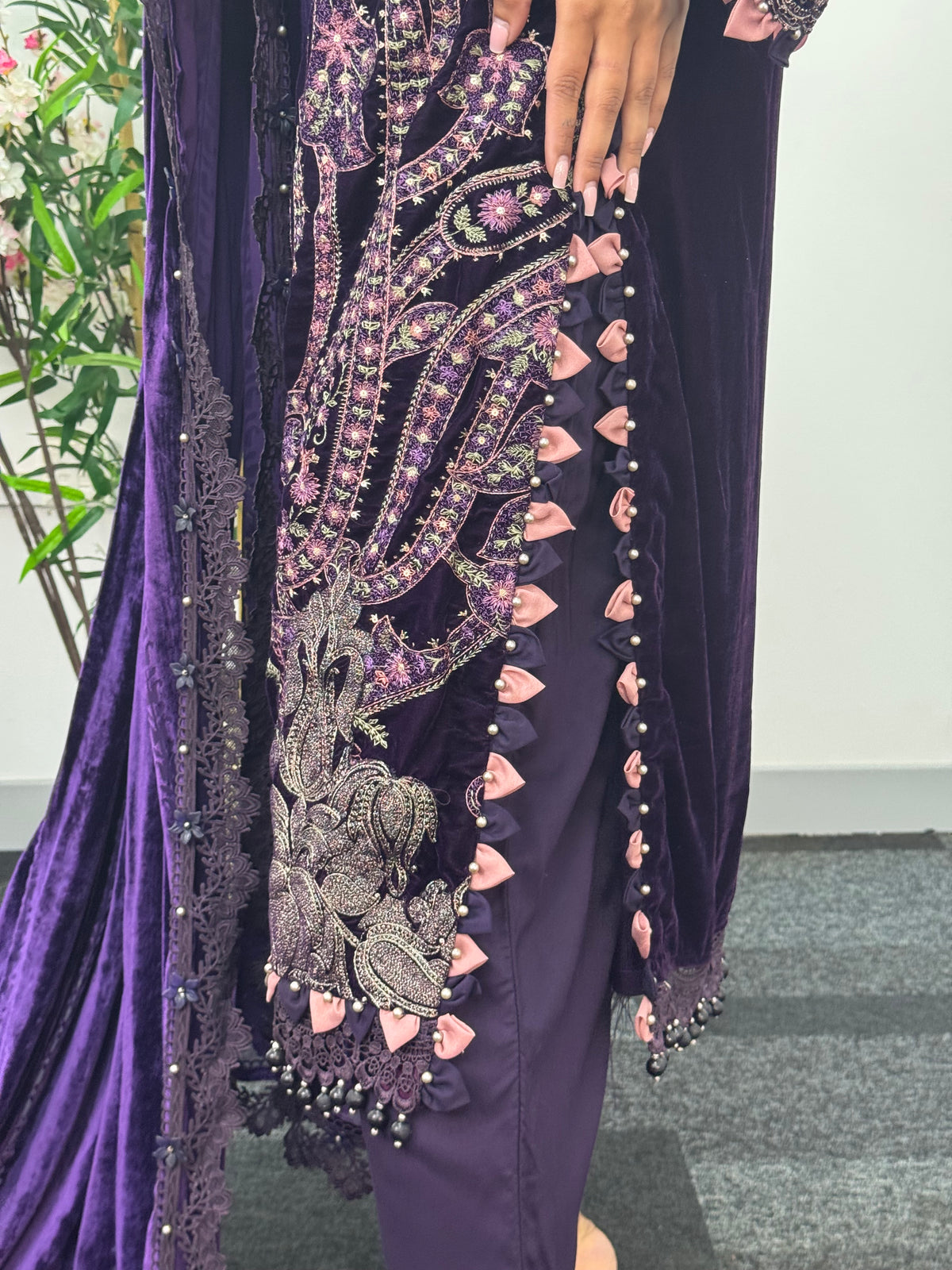 Maria B Luxury Velvet - Purple-