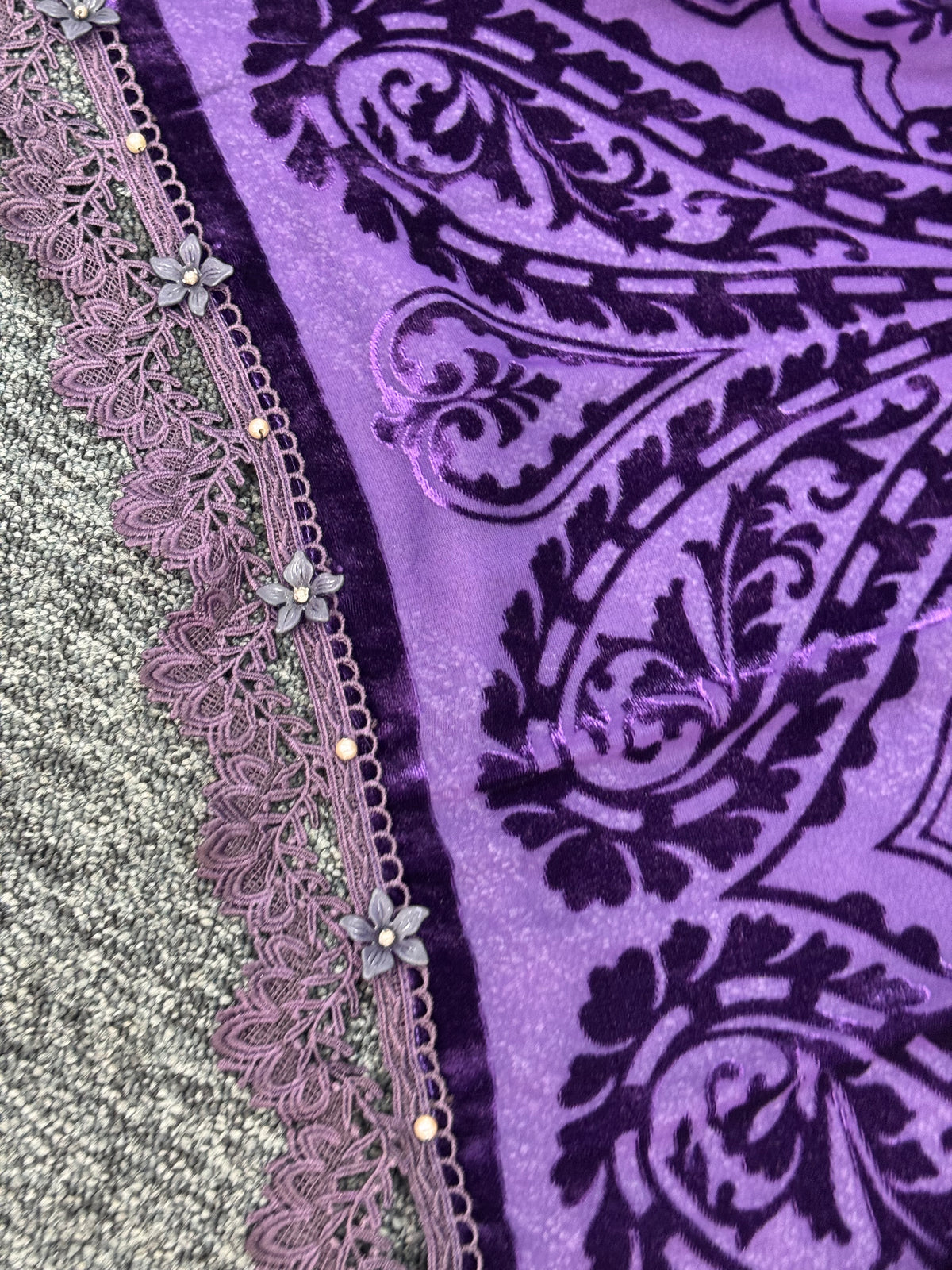 Maria B Luxury Velvet - Purple-