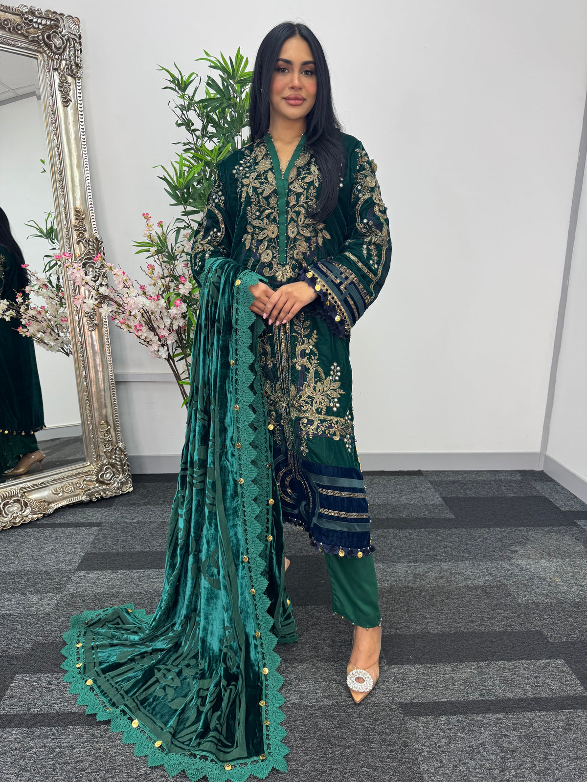 Maria B Luxury Velvet - Green -