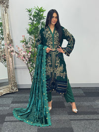 Maria B Luxury Velvet - Green -