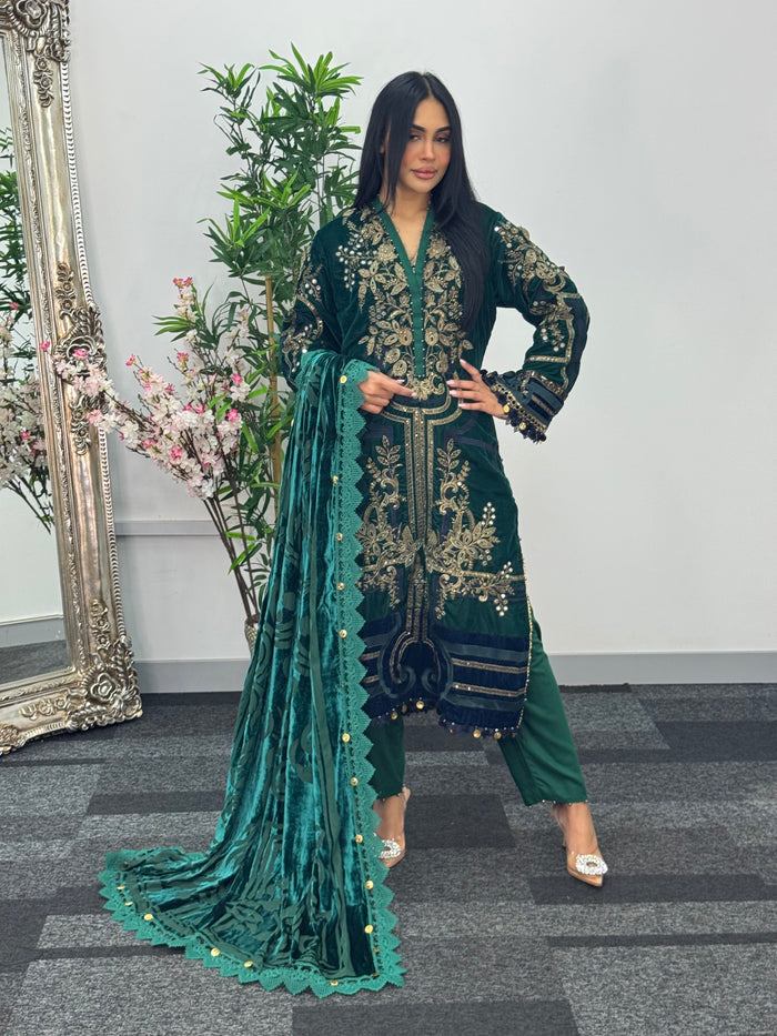Maria B Luxury Velvet - Green -