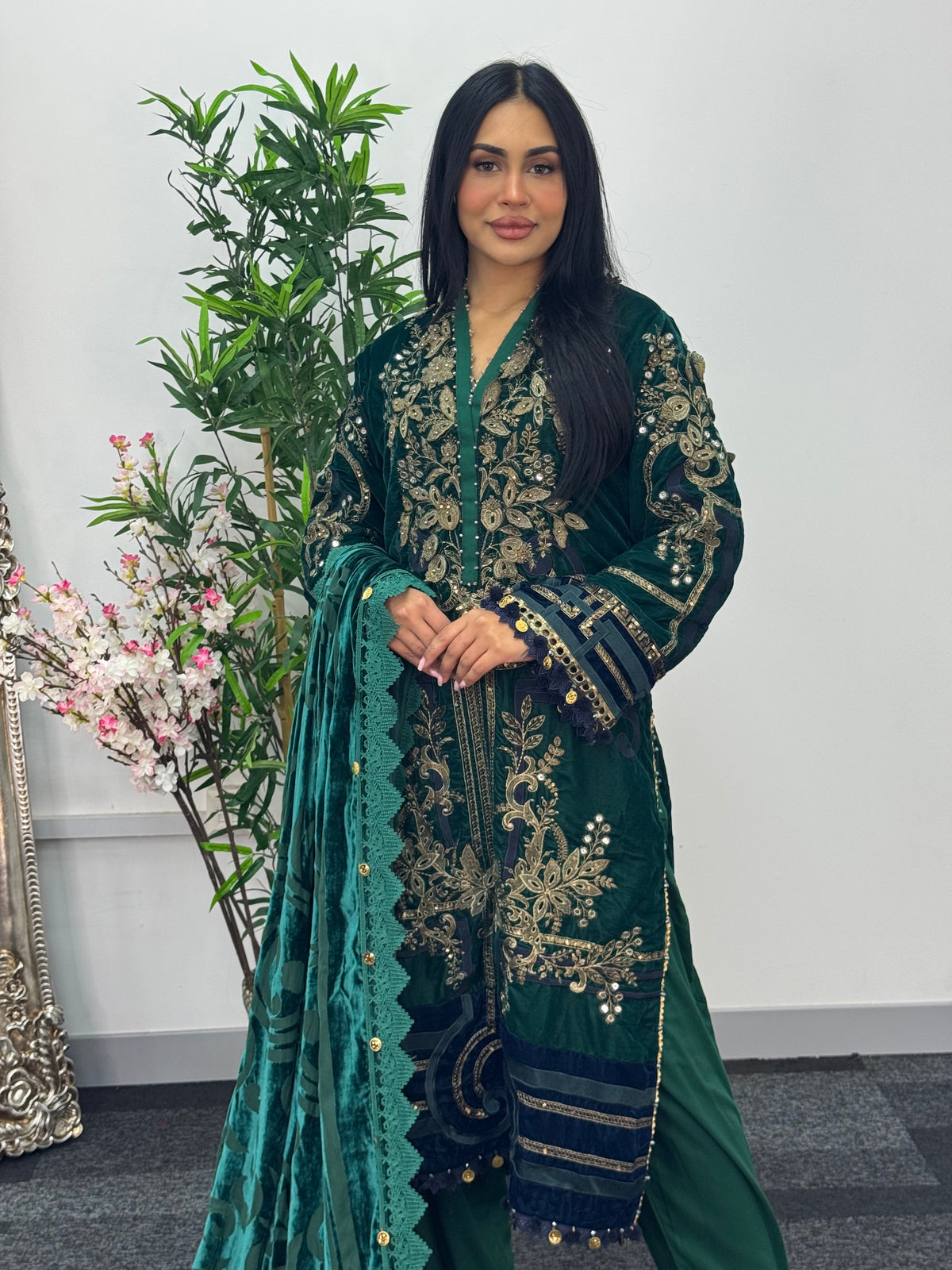 Maria B Luxury Velvet - Green -