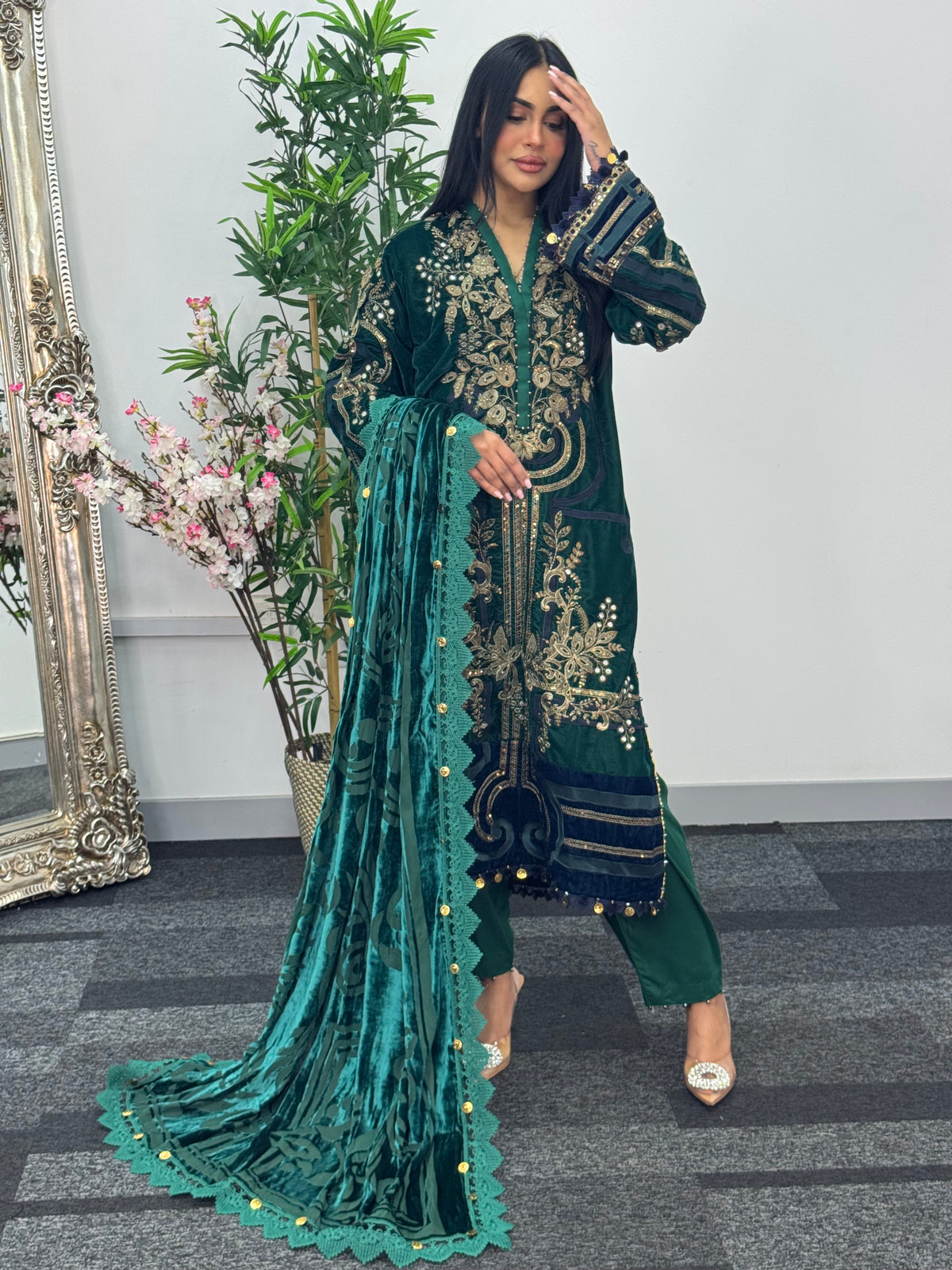 Maria B Luxury Velvet - Green -