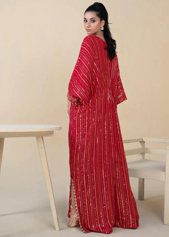 “Ronaq” Chiffon Kaftaan Sequin embroidered kaftan party wear - Rang de Boutique