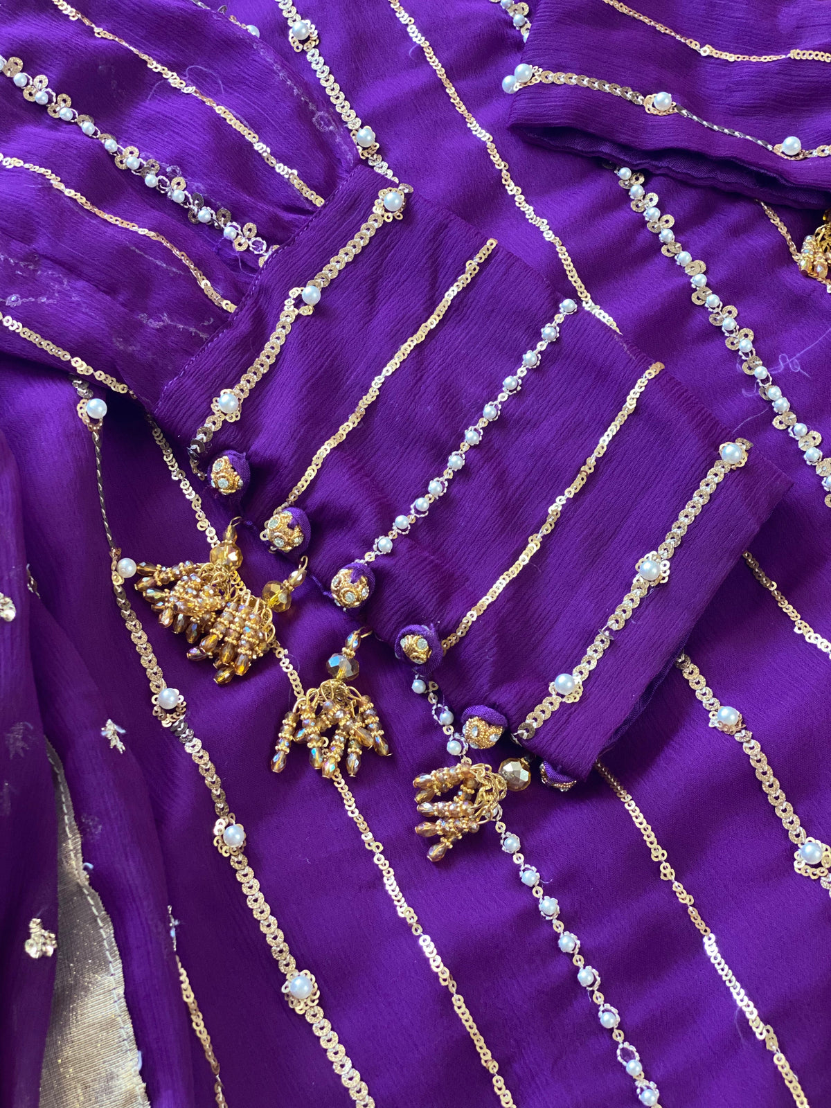 Purple Pearly Outfit stunn - Rang de Boutique