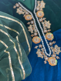 Saat Rang Luxury Velvet Party wear - Rang de Boutique