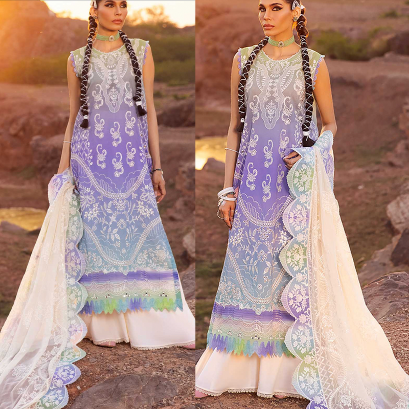 Nureh Original Lawn Summer Chikankaari - Rang de Boutique