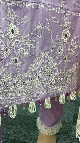 Asifa Nabeel - inspired - Lawn - Lilac Pink -