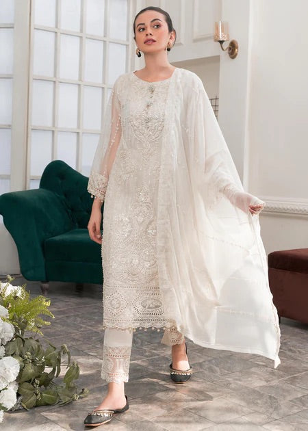 Agha Jaan 'Purity' White Outfit - Women's Wedding Dress UK 2023