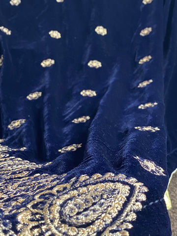 Velvet Embroidered Shawl Shawls - Rang de Boutique