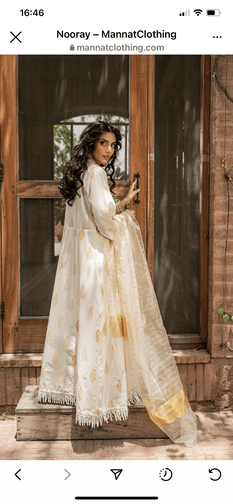 Original 3pc white frock - Rang de Boutique