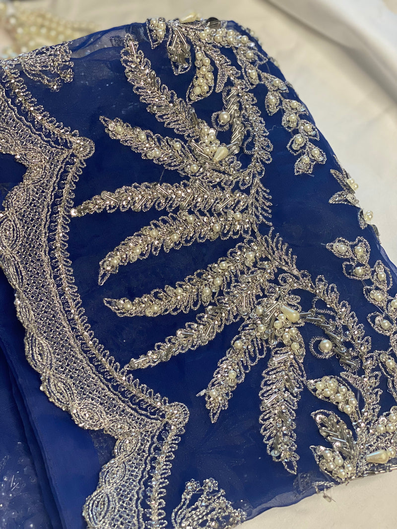 Original Vanya Blue & Silver Sharara Suit - Rang de Boutique