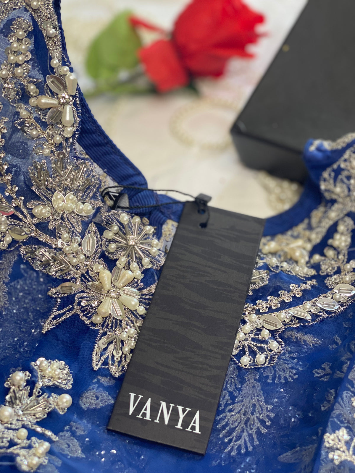 Original Vanya Blue & Silver Sharara Suit - Rang de Boutique