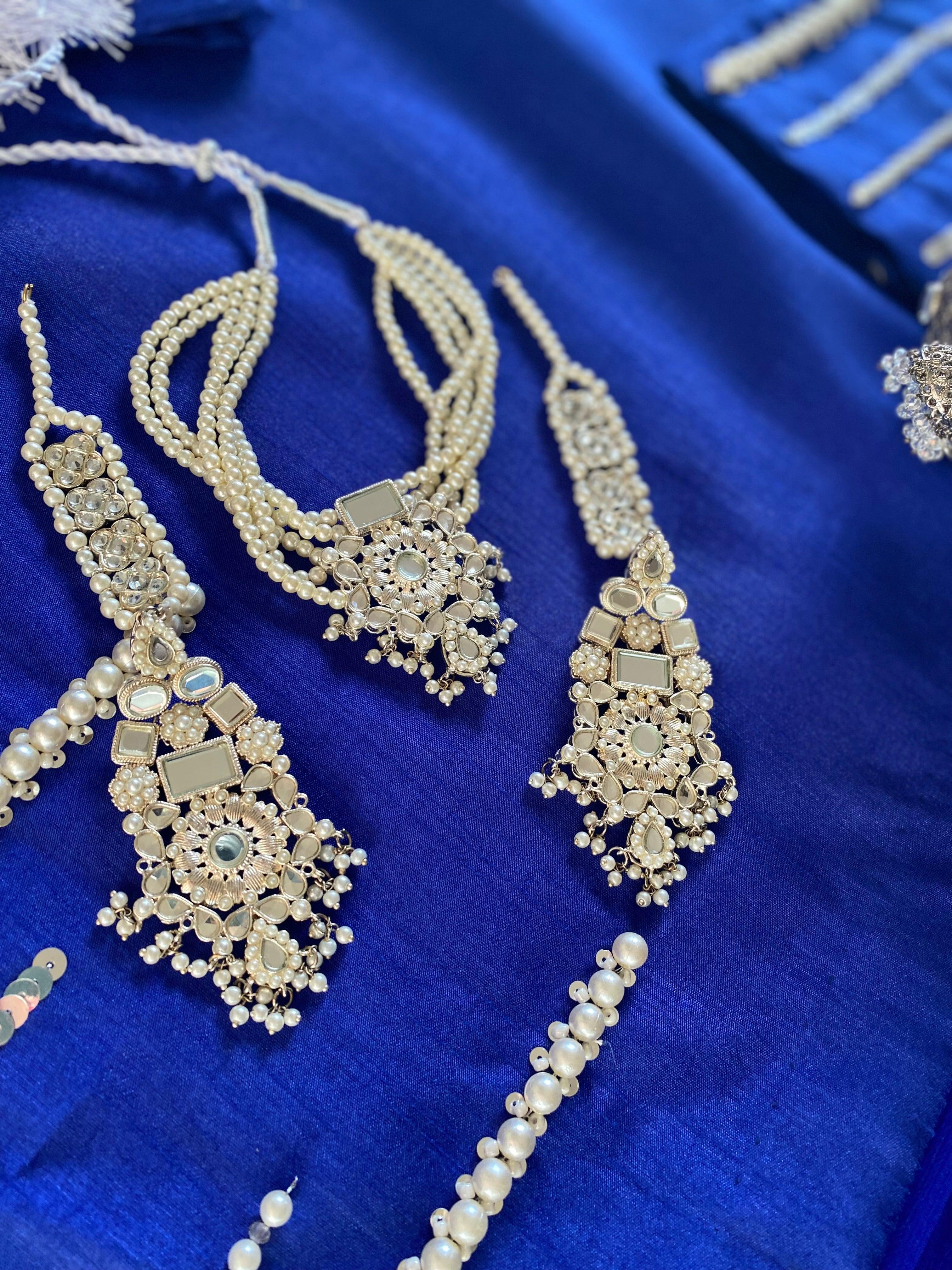 ‘Royal’ Royal Blue and Silver Rao Silk Party wear - Rang de Boutique